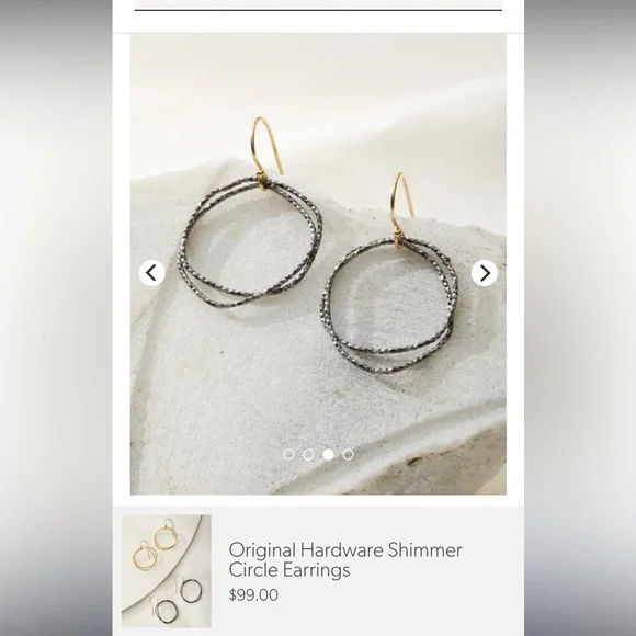 Original Hardware Shimmer Circle Earrings - Picture 1 of 6